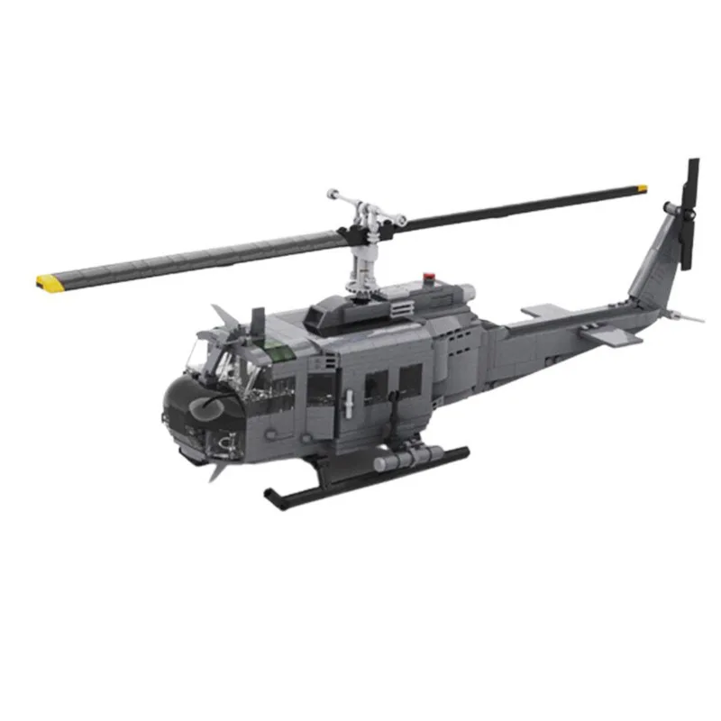 UH-1H Utility Helicopter Blocks, Classic Military Aircraft Model, DIY Brick Toy for Military Collection & Home Display Gift