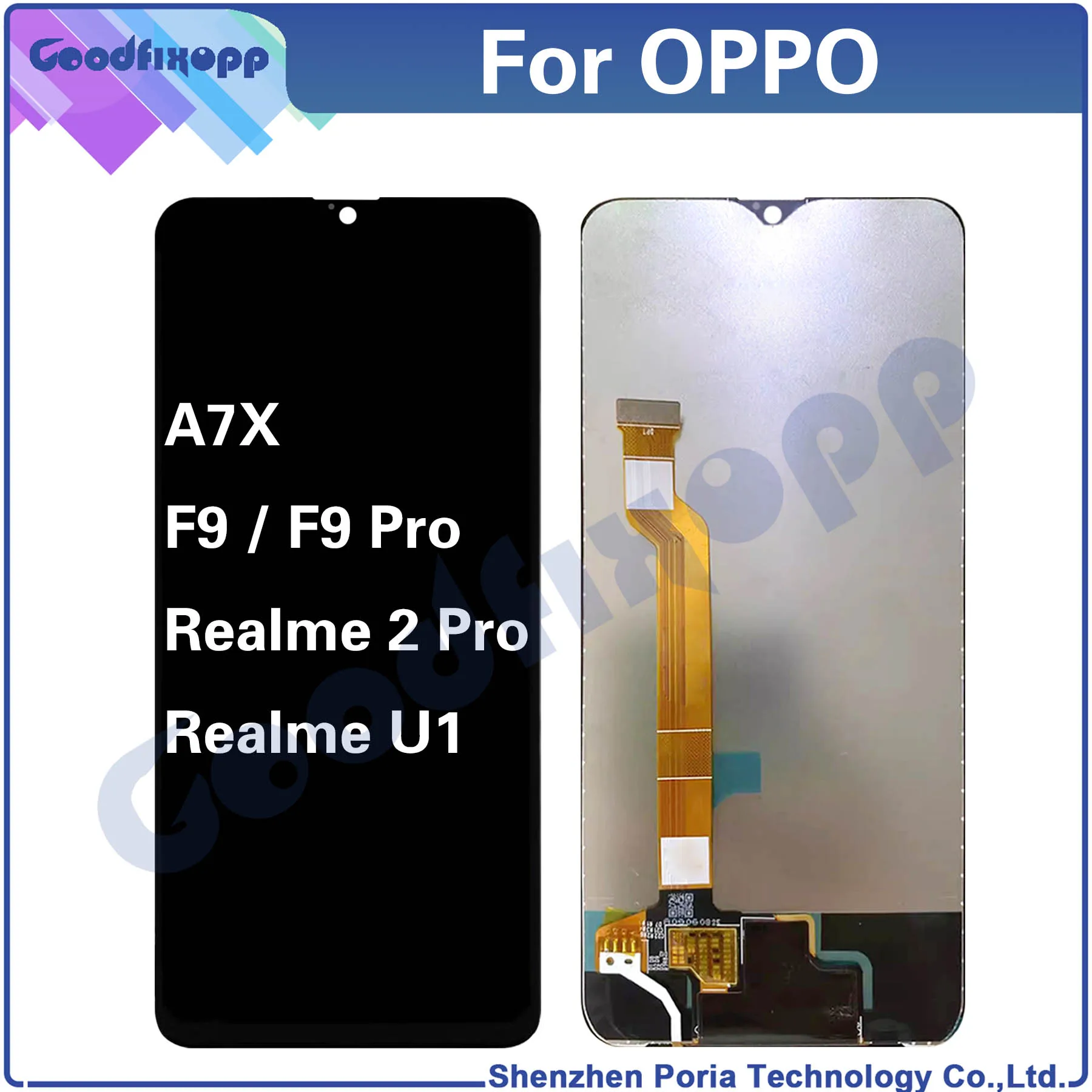 

For Oppo F9 Pro A7X / Realme 2 Pro U1 LCD Display Touch Screen Digitizer Assembly For F9Pro 2Pro Repair Parts Replacement