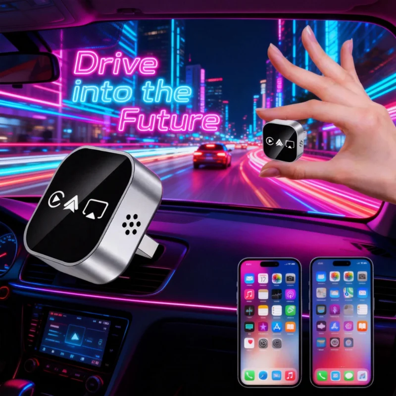 2026 4-in-1 draadloze CarPlay-adapter: nieuw verbeterde Bluetooth-schermspiegeling Plug-and-Play auto smart connector - afbeelding 2