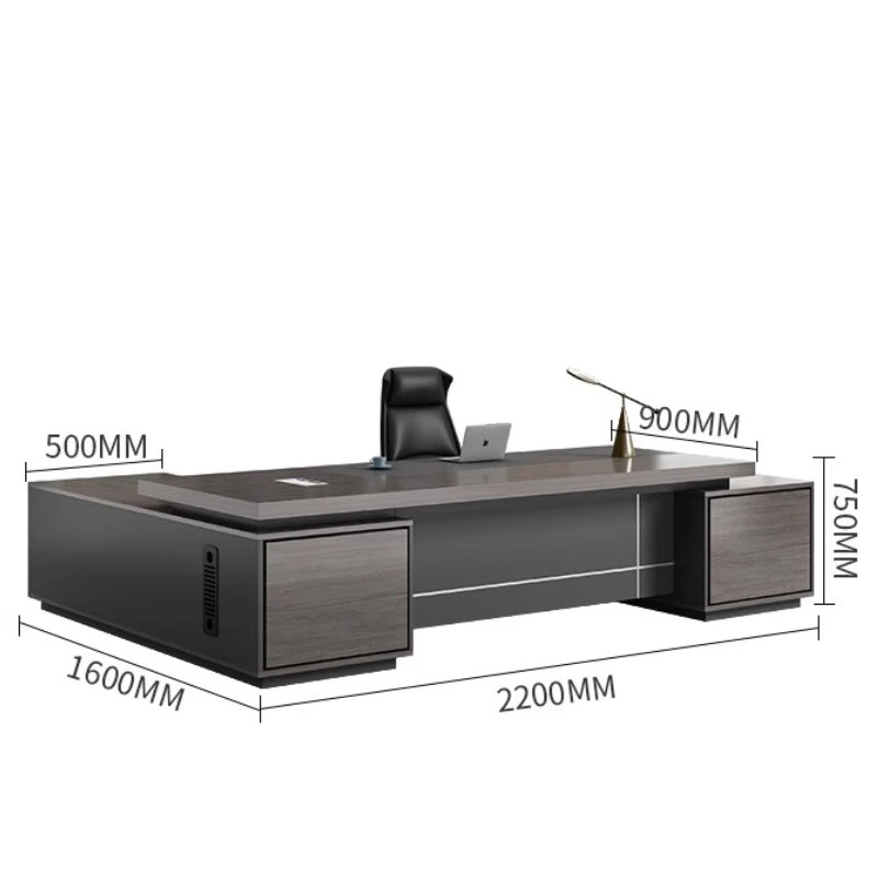 Light Luxury Storage Desk Boss Table Simple Modern Conference Accessories Desks Executive Cabinets Designer Muebles Furniture