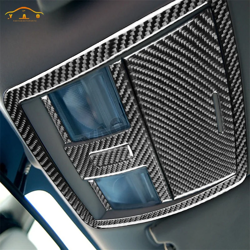 ألياف الكربون صندوق تخزين علوي القراءة ضوء الكسوة ملصق لكرايسلر 300 300C 2005 2006 2007 اكسسوارات السيارات الداخلية