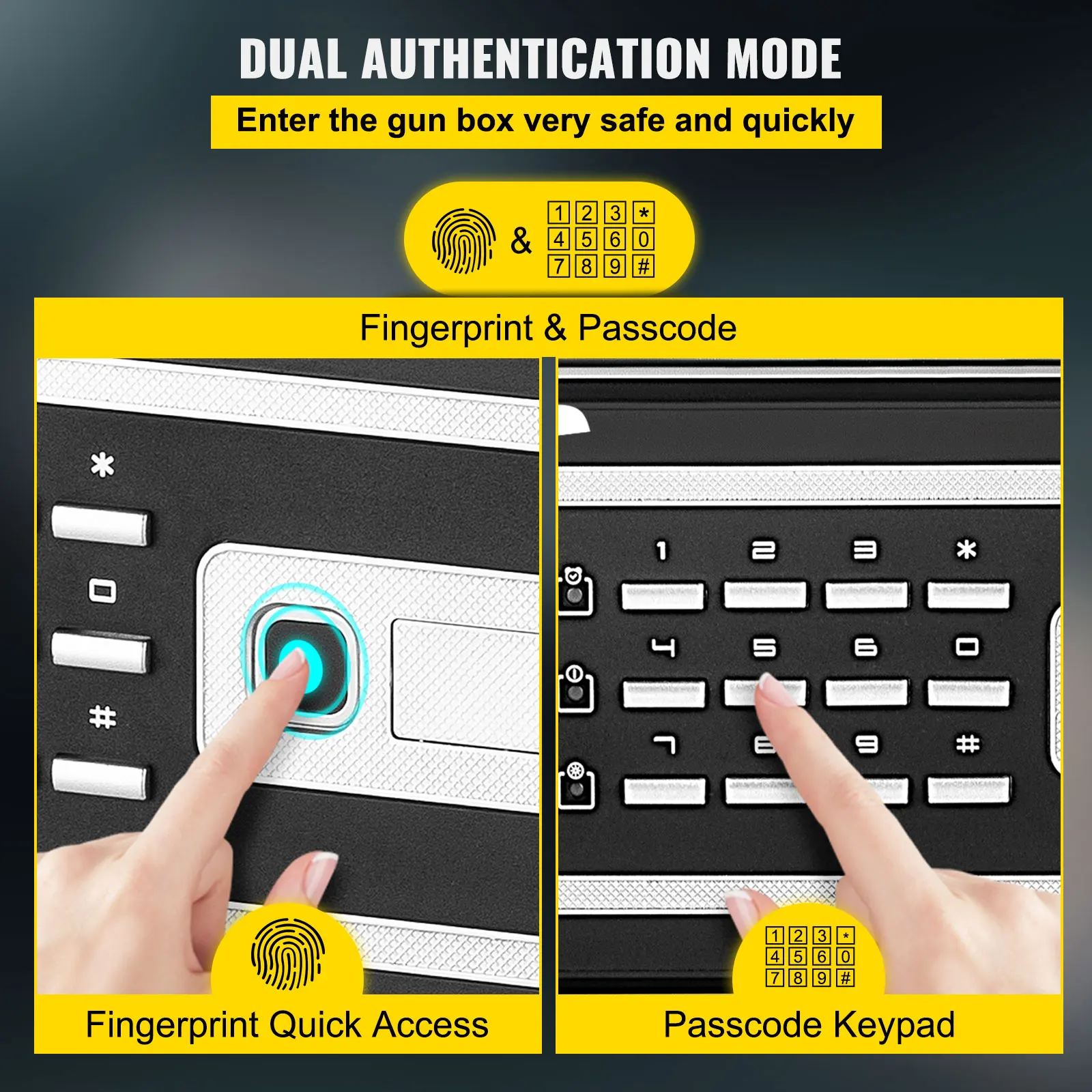 SucceBuy Fingerprint Locks Safe Deposit Box Digital Electronic Secret Hidden Piggy Bank for Store Money