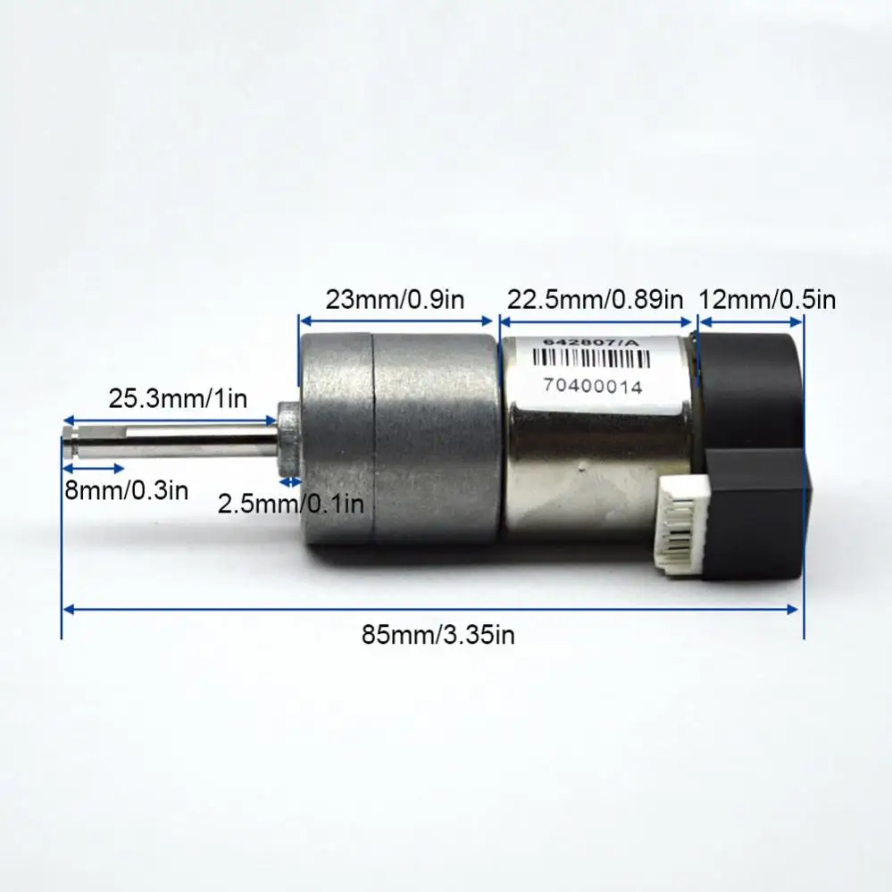 Three Wire Encoder 25GA Geared Motor DC 3-24V High Torque Reduction Motor with Pulse Speed Feedback Encoder Geared Motor
