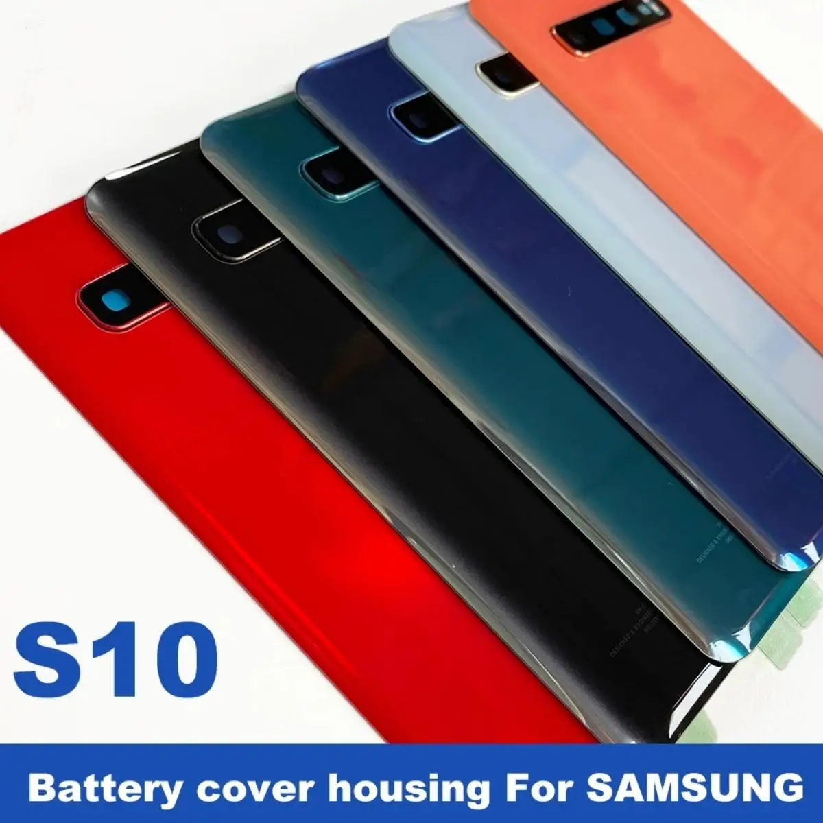 New Battery Back Cover For Samsung Galaxy S10 G973U G973F Battery Back Cover Glass Back Door With Camera