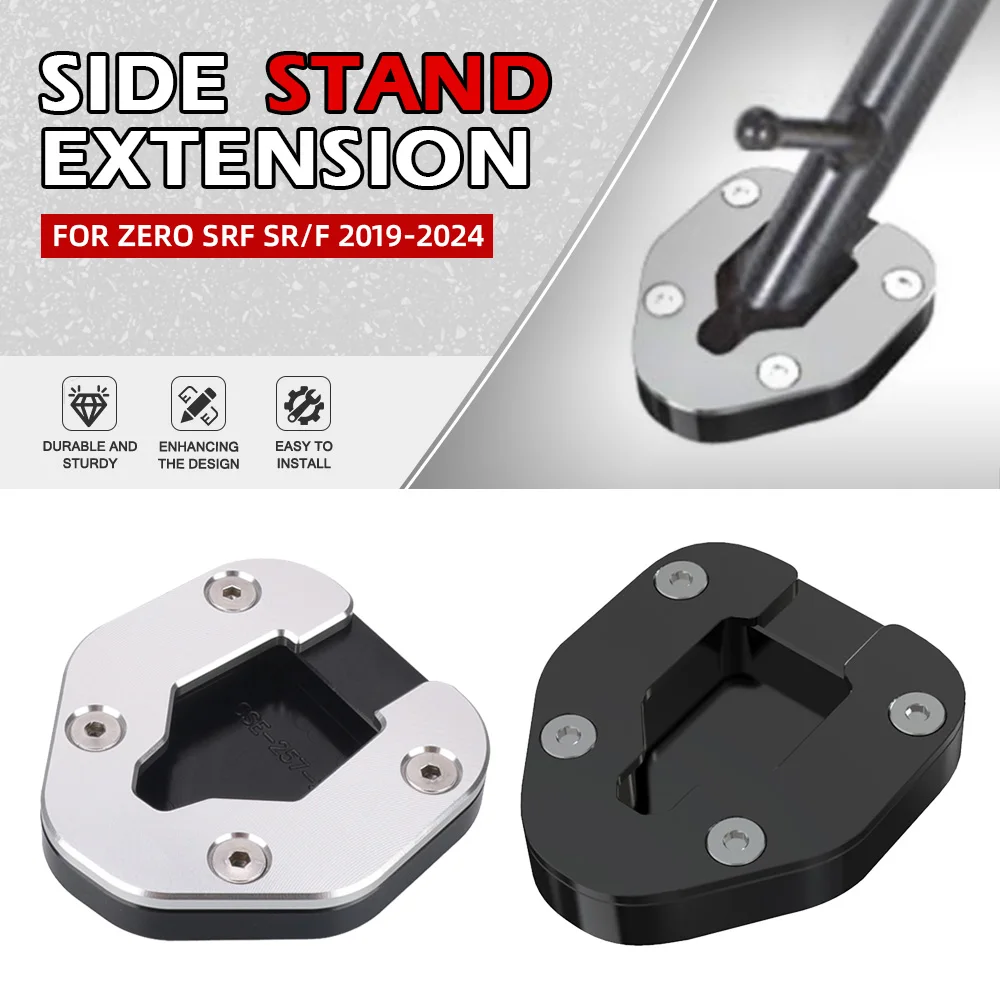 

For Zero SR SRF 2019-2020-2021-2022-2023-2024 Motorcycle Kickstand Extender Foot Side Stand Foot Pad Support Plate Extension