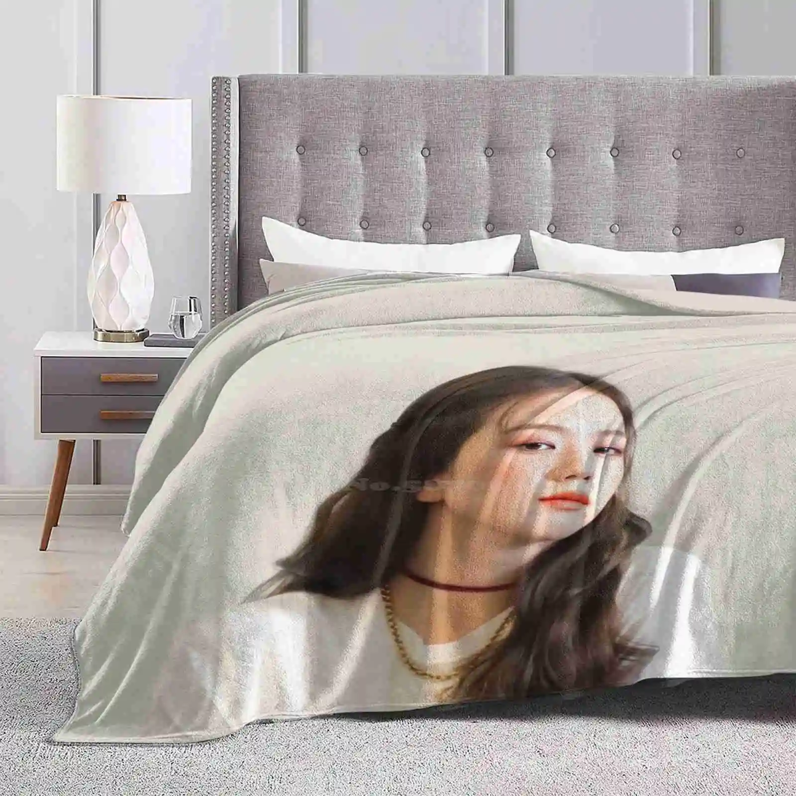 Jisoo For Home Sofa Bed Camping Car Plane Travel Portable Blanket Jisoo