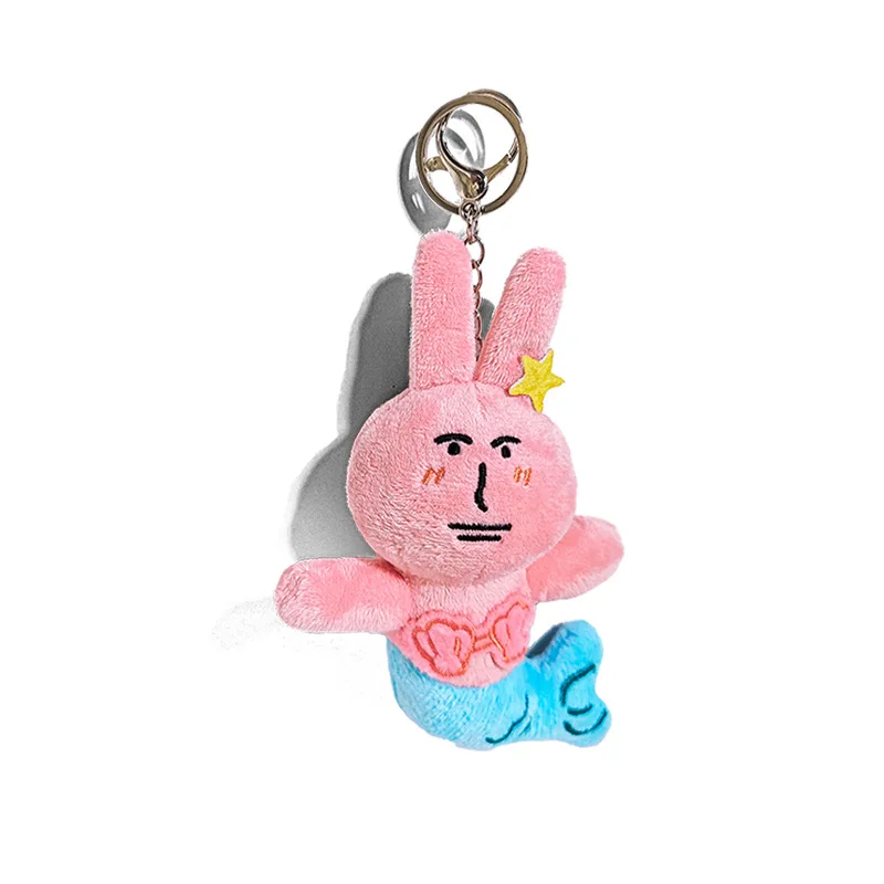 

Новый розовый кролик ангел русалка серии аниме фигурки плюшевые игрушки рюкзак кулон мультяшный декор детский подарок на день рождения игрушка