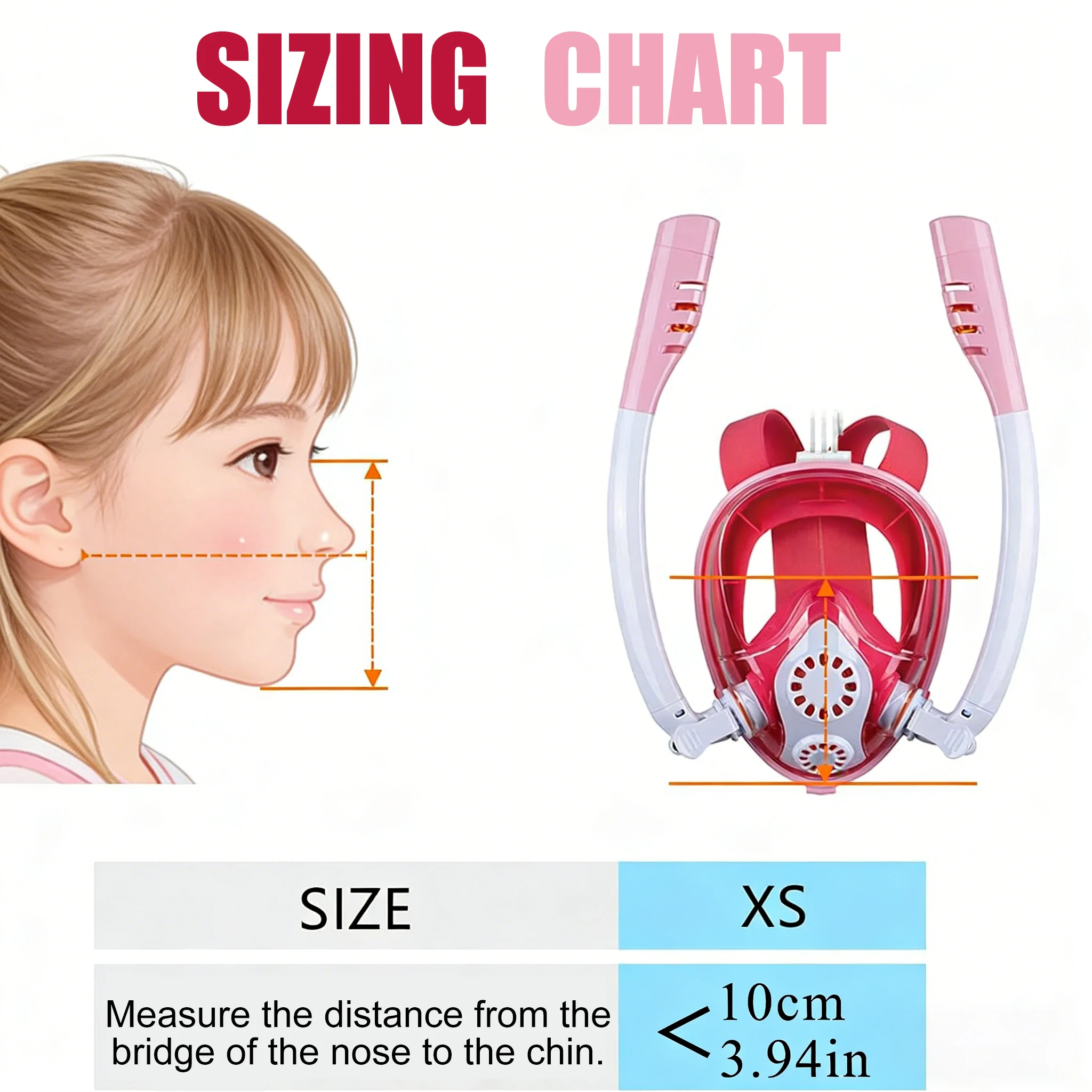Kids Professional Snorkeling Mask 180° Full Face Snorkel Mask Wide-Eye Panoramic Vision Scuba Anti Fog Goggles Children Swimming view 5