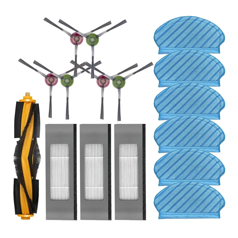 ABUD-Pezzi di ricambio per Ecovacs Deboot OZMO N7 920 T5 T9 Yeedi 2 Parti per aspirapolvere ibrido Spazzola laterale principale Filtro Hepa Mop Panno