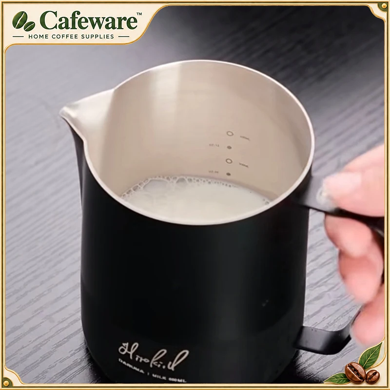 Timemore Co Branded Dharma Latte Art Pitcher 304 Stainless Steel Sharp Spout Coffee Milk Frothing Jug For Barista