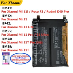 BP42 BM4Y BM4X BM55 BM58 BM59 Battery For Mi11 Mi11T Pro Mi11i For Xiaomi Mi 11 11T Pro 11i /11 Lite Ultra Redmi K40 Pro Poco F3