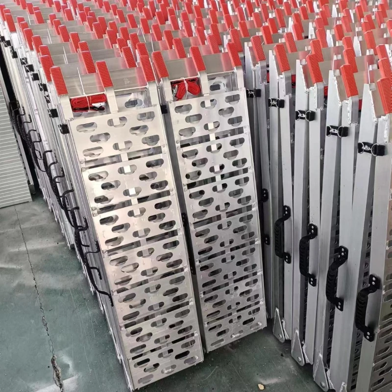 

Aluminum alloy barrier-free pedal folding wheelchair loading ramp, up and down step pad movable ramp
