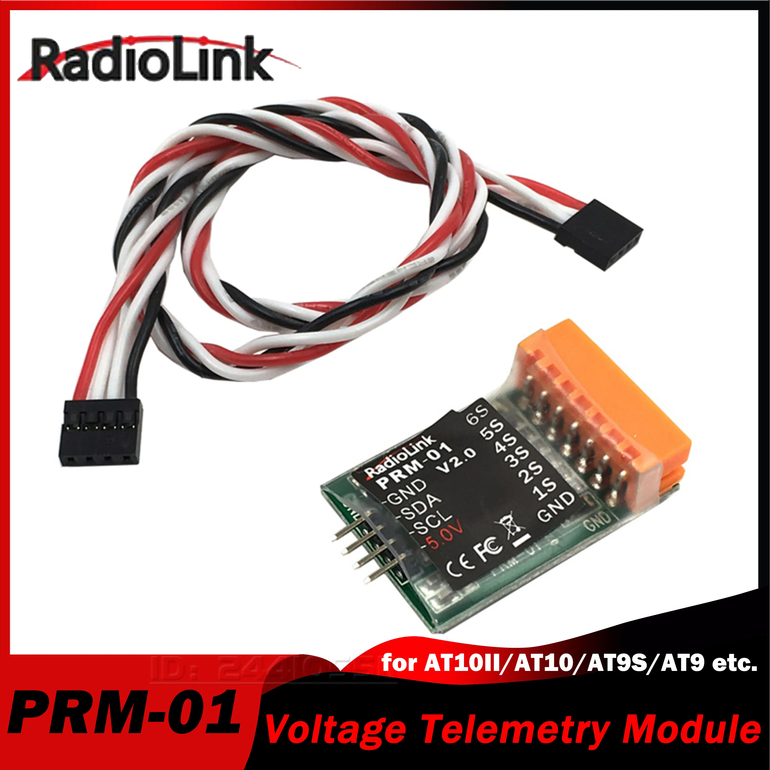 Radiolink PRM-01 Mini Real-time Model Voltage Telemetry Module 1S~6S for R12DS R9DS Receiver AT10II/AT10/AT9S Pro/AT9S/AT9 Part
