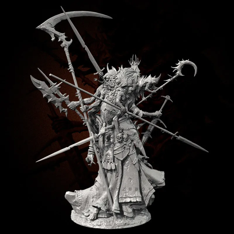 

65 мм 85 мм 105 мм Модель из смолы Фигурка Демон Бог Ада Gk Микро Миниатюрная 3d Печатная белая модель игрушки в разобранном и неокрашенном виде