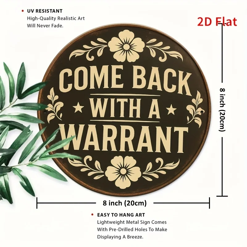 2D Flat, 1pc 20.32x20.32 cm Aluminum Wall Sign - Humorous 