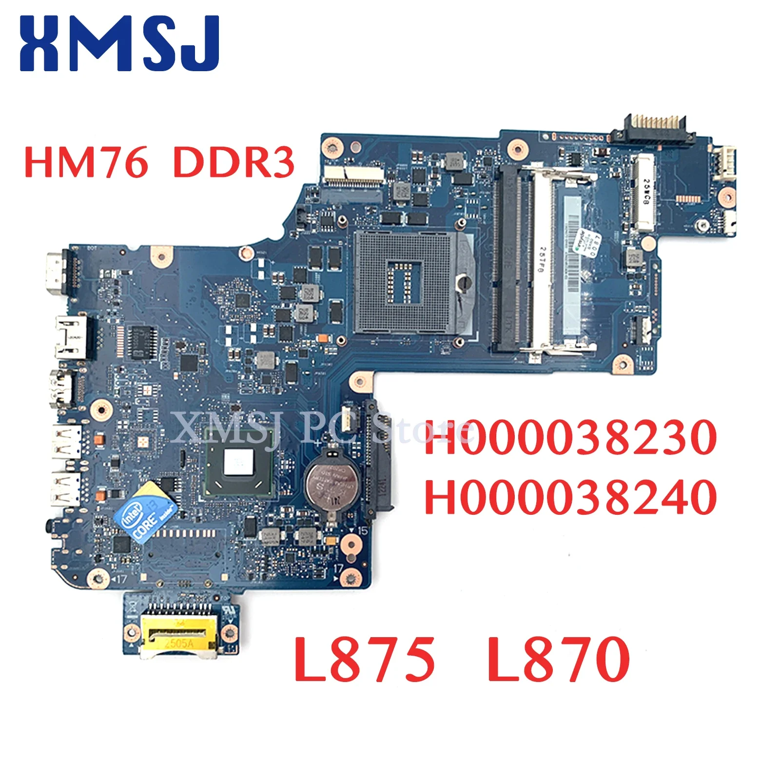 

XMSJ For Toshiba Satellite L875 L870 Motherboard H000038230 H000038240 17.3 Inch Screen Intel T Main Board