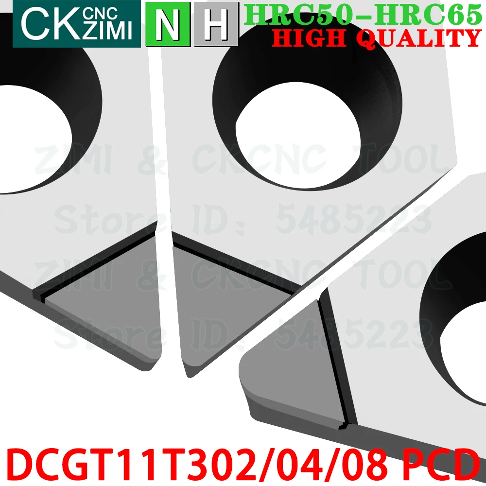 DCGT11T302 PCD DCGT11T304 PCD DCGT11T308 PCD  إدراج PCD الماس أدوات إدراج أدوات CNC الميكانيكية لقطع المعادن مخرطة أدوات DCGT 11T3 للألمنيوم النحاسي