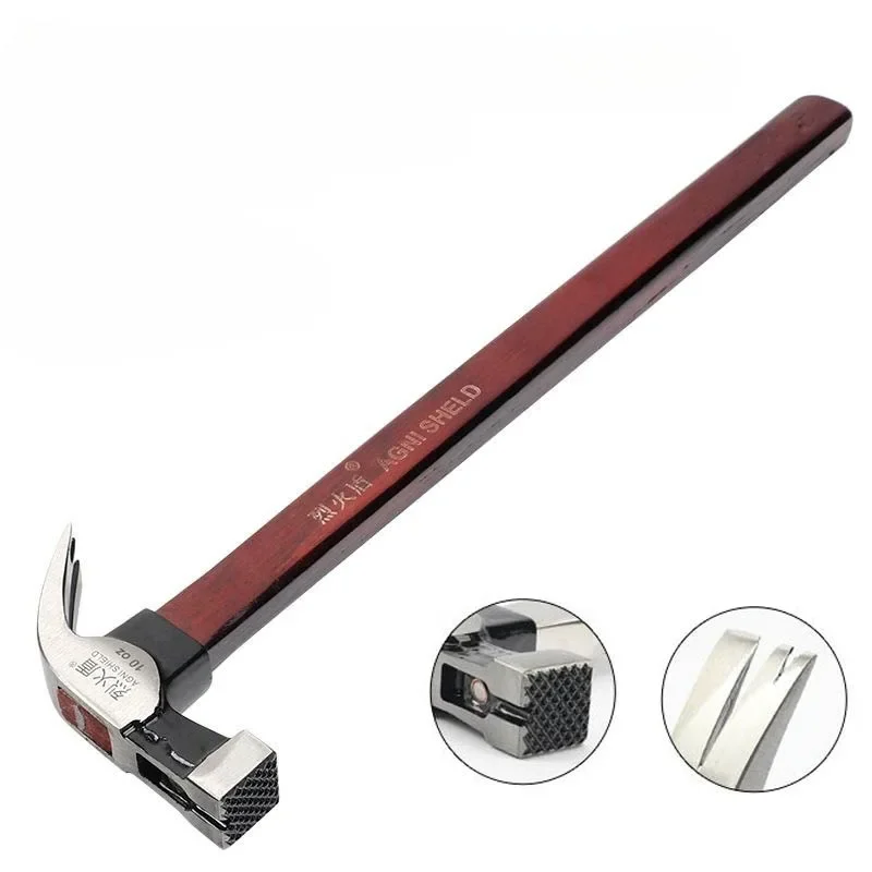 

High-carbon Steel Claw Hammer Woodworking Tool Wooden Handle Nail Hammer Square Head Professional Industrial Grade Hand Tools