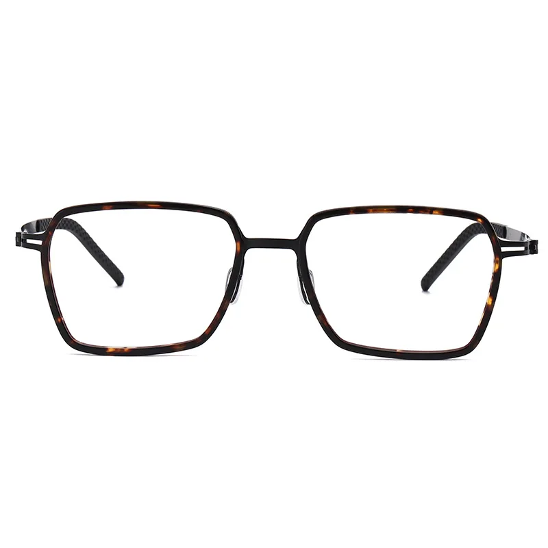 

Ultra-light Titanium Alloy Acetate Glasses Frame Anti-blue light Square Frame Casual Retro Full Frame Men Women Eyewear