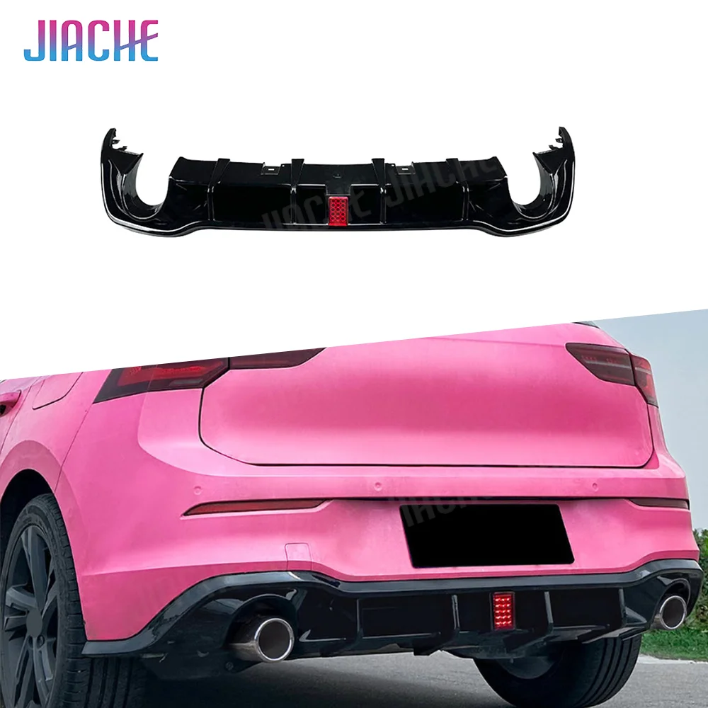 

JIACHE Rear Bumper Diffuser Lip For Volkswagen Golf 8 MK8 Rline GTI 2020-2023 ABS Rear Lip Bodykit Auto Accessories