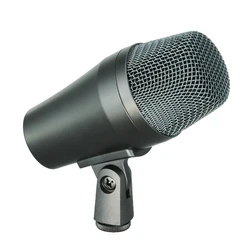 Metal Bass Kick Drum Mic, Cardioid Dynamic Microphone with Expanded Bass Range, Durable Metal Mesh Grille