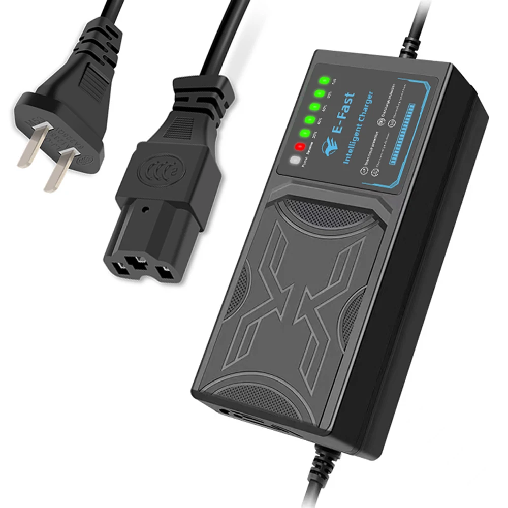 Carregador de bateria acidificada ao chumbo, 72 volts, 3,0 ampères, para 72v, 20ah, 32ah, agm, sla, street, emmo, karts, brinquedos grandes, carregador de bateria trike