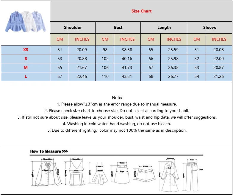 BSAY Neue Damen-Bluse mit elegantem V-Ausschnitt und langen Ärmeln, plissiert, tailliert, Peplum-Shirt, gestreift, einfarbig, lässig, für Büro und Arbeit – Detail 1