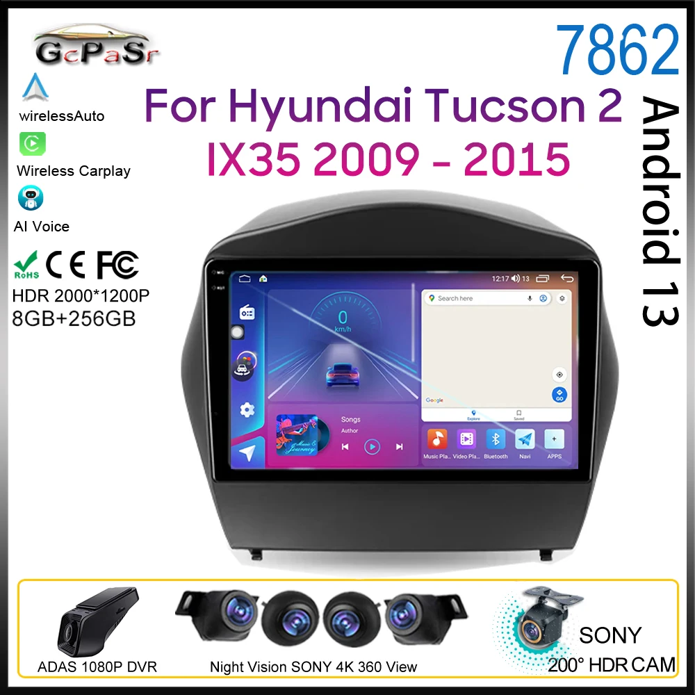 

Android 13 For Hyundai Tucson 2 IX35 2009 - 2015 Car Radio Multimedia Video Player Navigation GPS No 2din 2 din Auto Carplay 5G