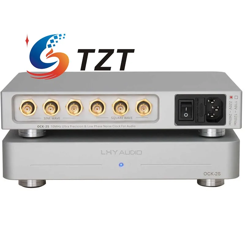 TZT สีเงิน/สีดํา OCK-2S 10MHz OCXO ความแม่นยําสูง Ultra-low Phase Noise Reference นาฬิกาเครื่องกําเนิดไฟฟ้า 6-Channel Output
