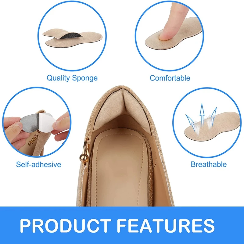 Women Insoles for Shoes High Heel Pad Adjust Size Adhesive Heels Stickers Pads Soft Protector Pain Relief Foot Care Insert Heel