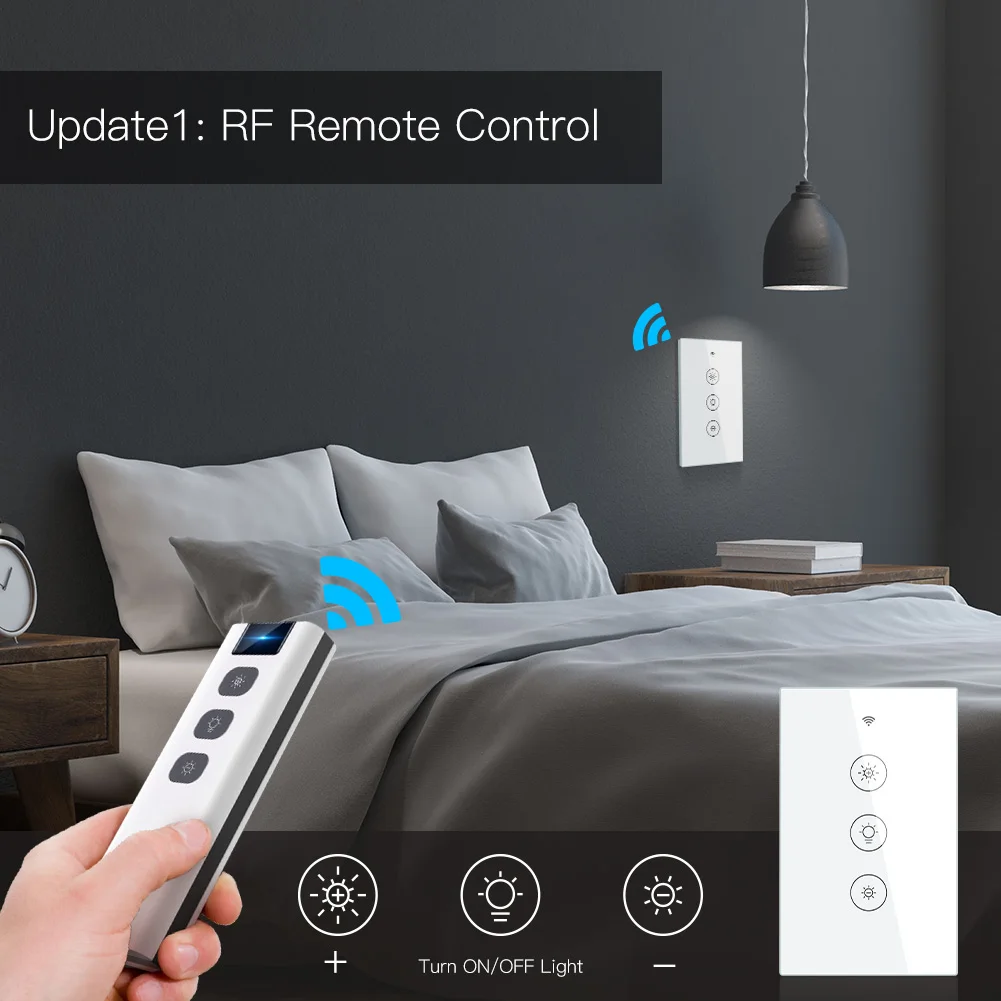 New WiFi RF Smart Light Dimmer Switch 2/3Way Smart Life/Tuya APP Control Works with Alexa Google Voice Assistants