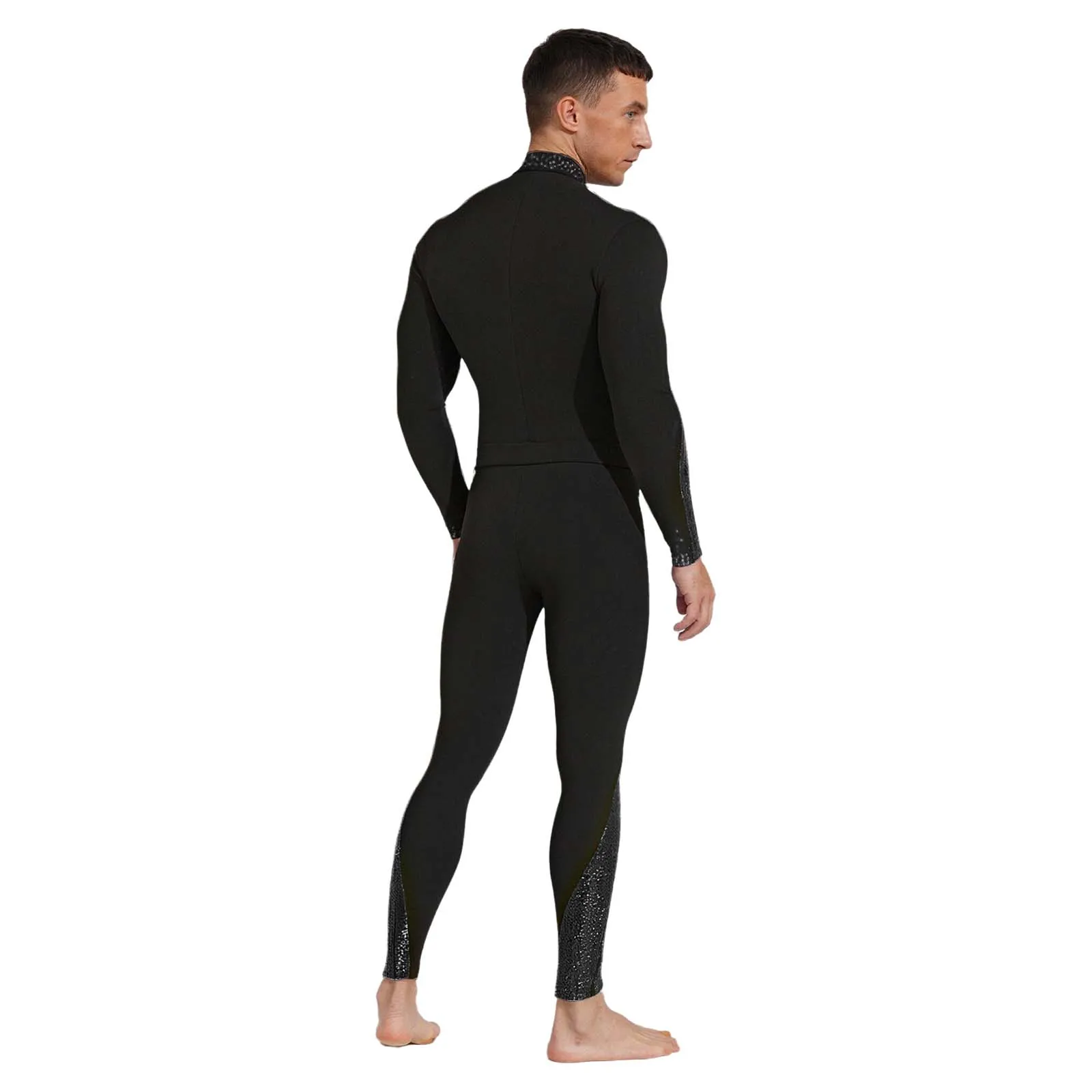 Men Lyrical Slim Fit Figure Skating Dance Performance Leotards with Stirrup Legging Pants for Ballet Latin Acrobatics Dance Wear