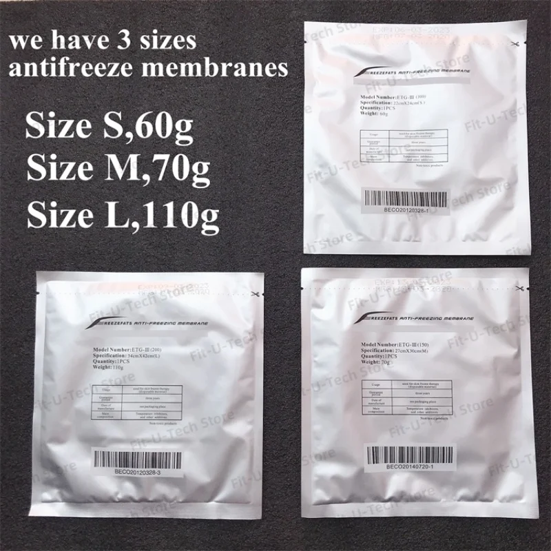 3 sizeAnti Freeze Membranes for Fat Freezing Slimming Body Shaping Massage Machine Cellulite Burning Frozen Weight Lose Cold