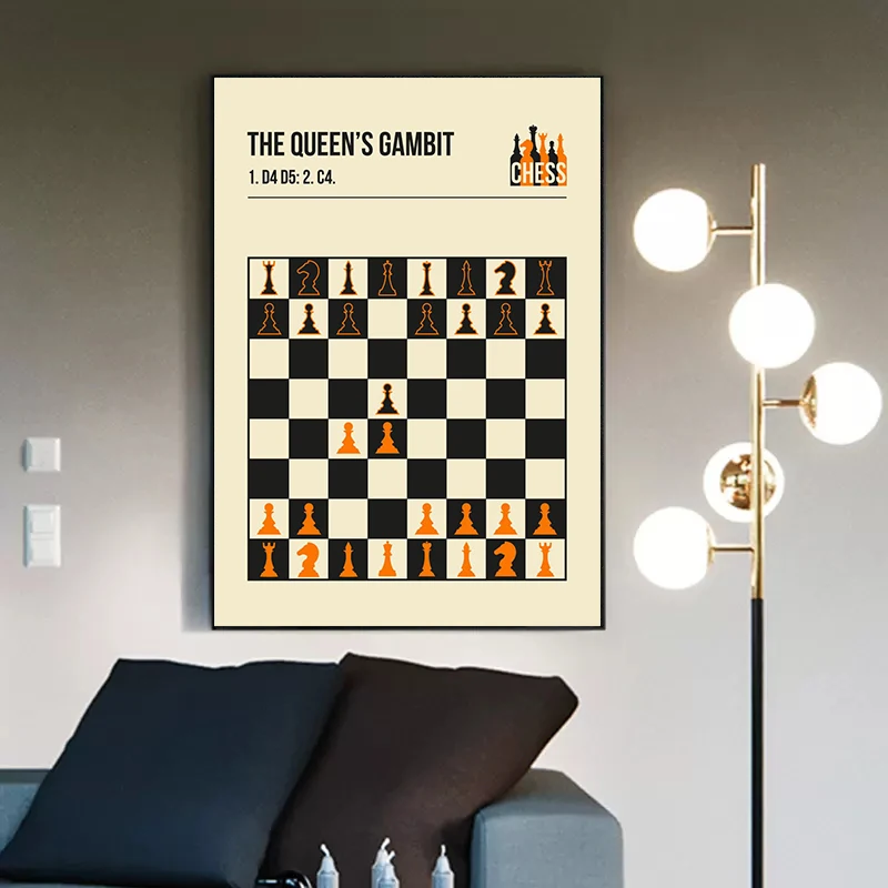 Chess Games And Openings Defence Canvas Painting Posters Print Wall Art Picture For Modern Living Room Home Decoration