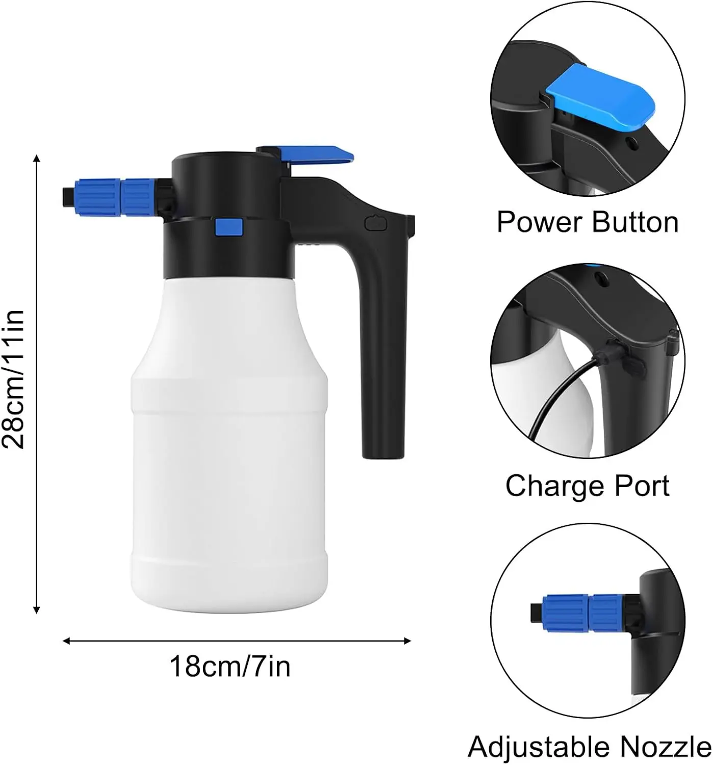 2025 رائجة البيع الكهربائية رغوة البخاخ رغوة مولد لغسيل السيارات بطارية ليثيوم رغوة انس 1h التحمل منشفة غسيل السيارات رغوة غسل