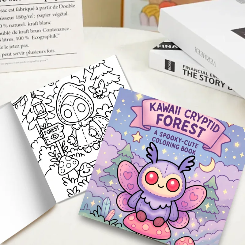 Mystical Creature Forest Coloring Book, Thick Paper, Coloring Graffiti Notebook for Kids & Adults, Hot New Cross-border Product