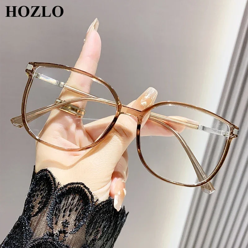 New Fashion TR Women Shine Side Blue Light Blocking Myopia Glasses Girls Nearsighted Shortsighted Spectacles Minus Sight 0~-6.0