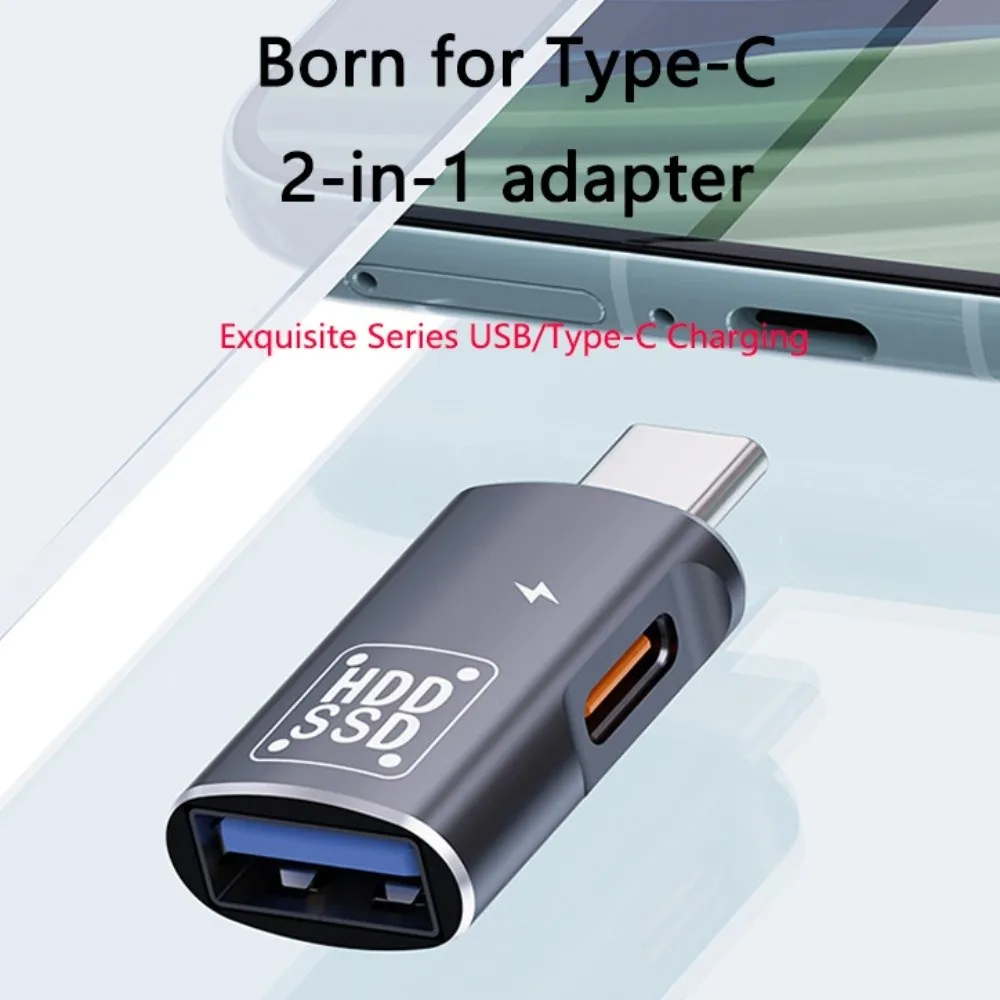 

Type-C To USB3.0 Type C OTG Adapter Portable High Speed OTG 2 in 1 Adapter Data Transfer PD Charging 2 in 1 Type-c Adapter