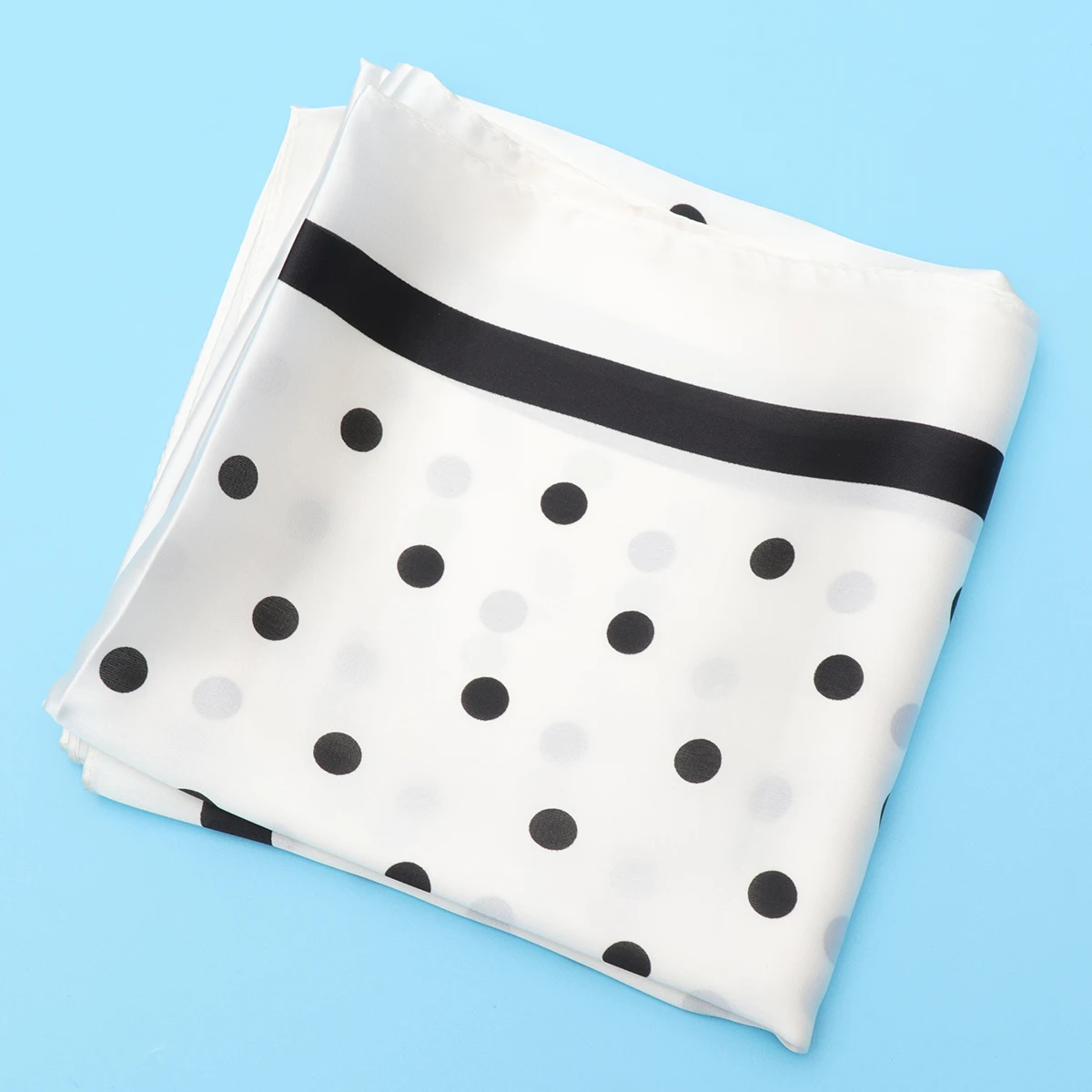 Bufanda de gasa con estampado de puntos, suave, ligera, transpirable, bonita decoración de trabajo de viaje, color blanco, a la moda