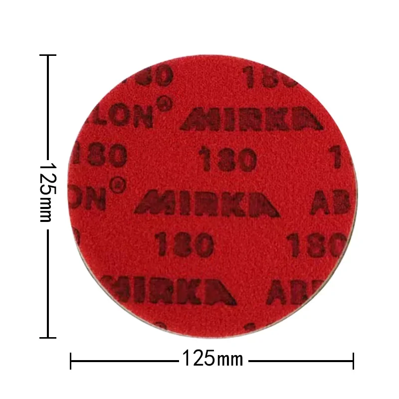 125mm 5 Inch Mirka Sponge Sanding Disc, Hook & Loop Foam Grinding Pad for Auto Body Paint Polishing & Finishing