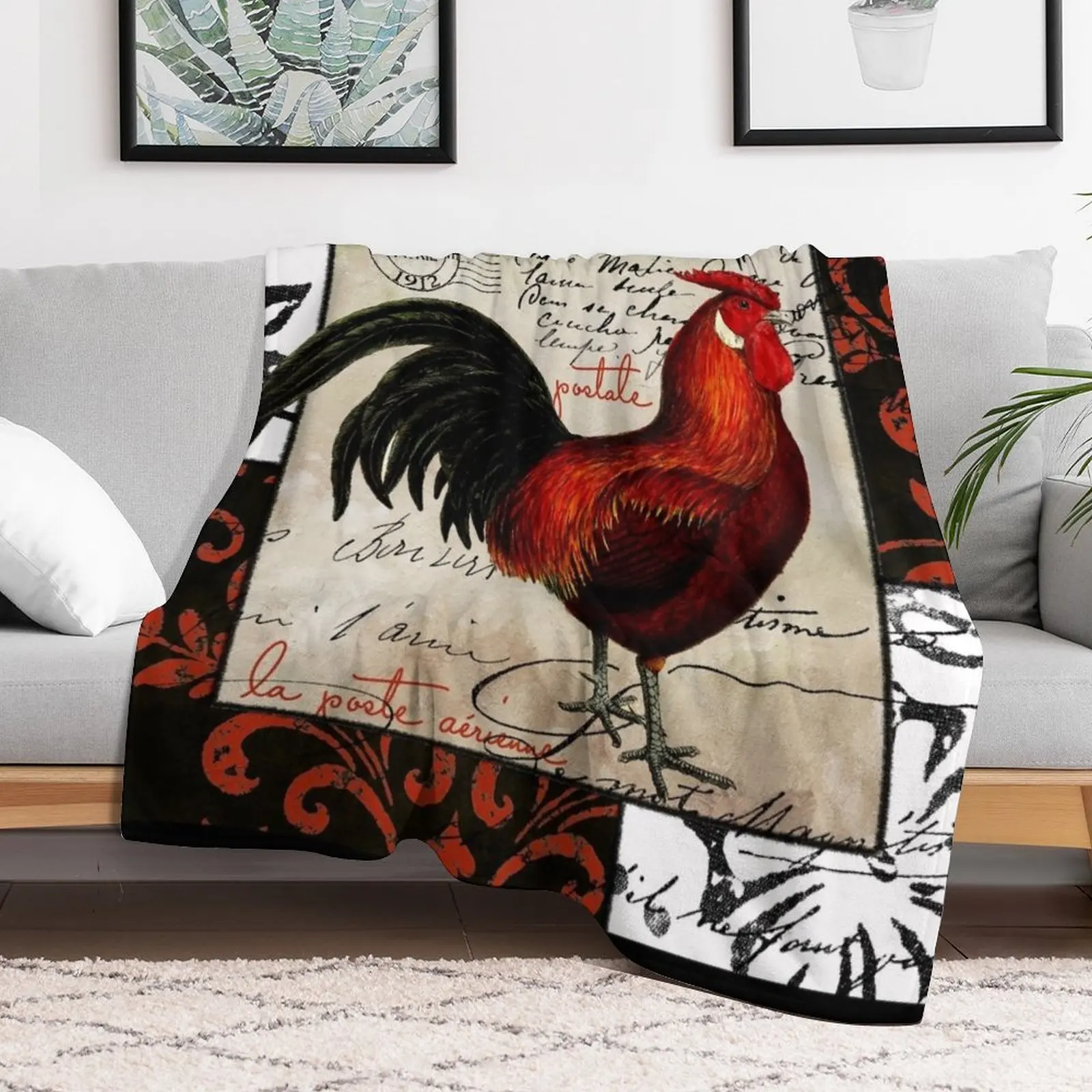 Europa II Rooster Throw Blanket Picnic cosplay anime Cute Blankets