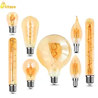 1-10pcs E27 E14 Retro Edison LED Filament Bulb AC 220V Spiral Light C35 G45 A60 ST64 G80 G95 G125 Glass Bulb Retro Candle Lamp