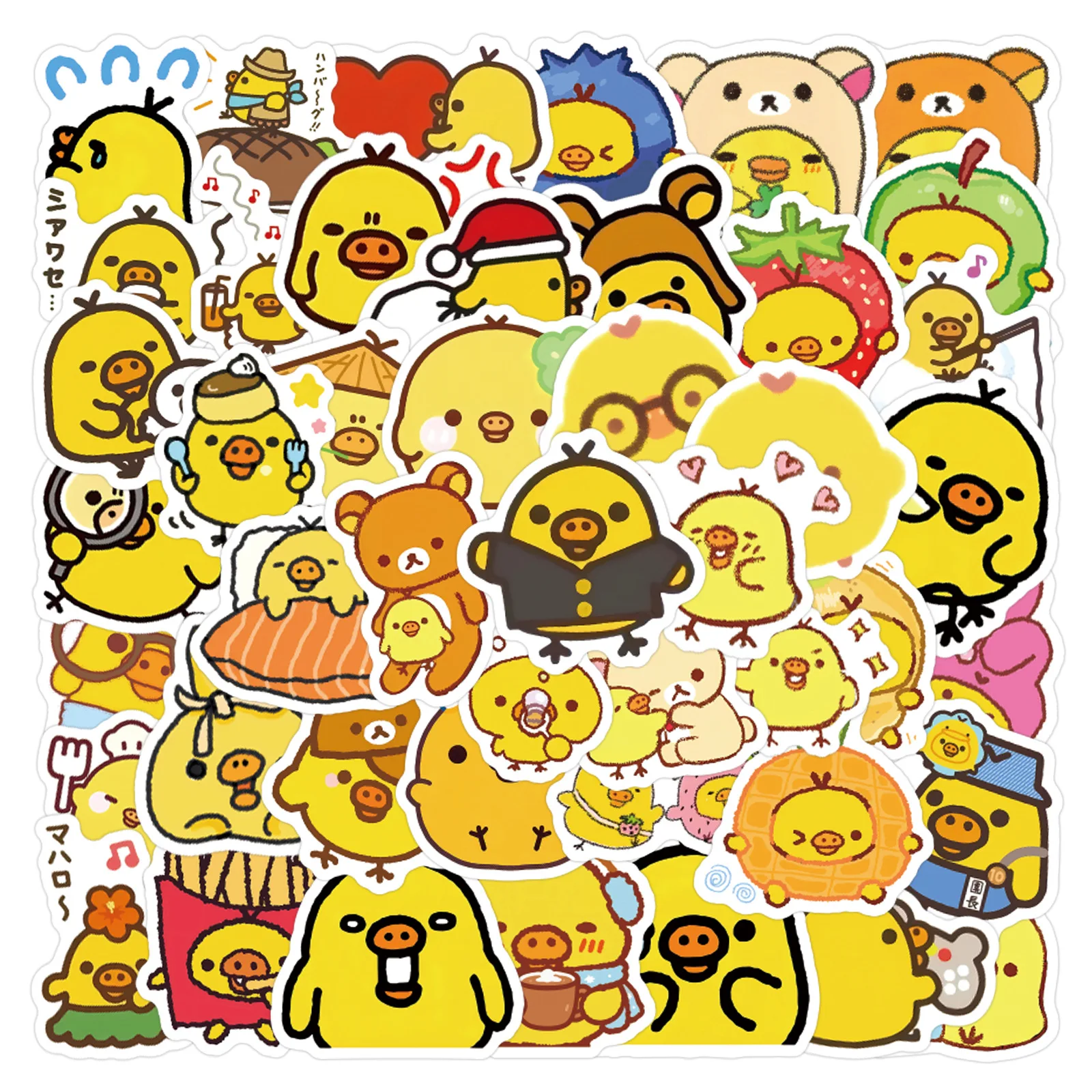 100pcs Kiiroitori Cartoon Cute Sticker DIY Skateboard Laptop Guitar Phone Car Seal Label Decoration