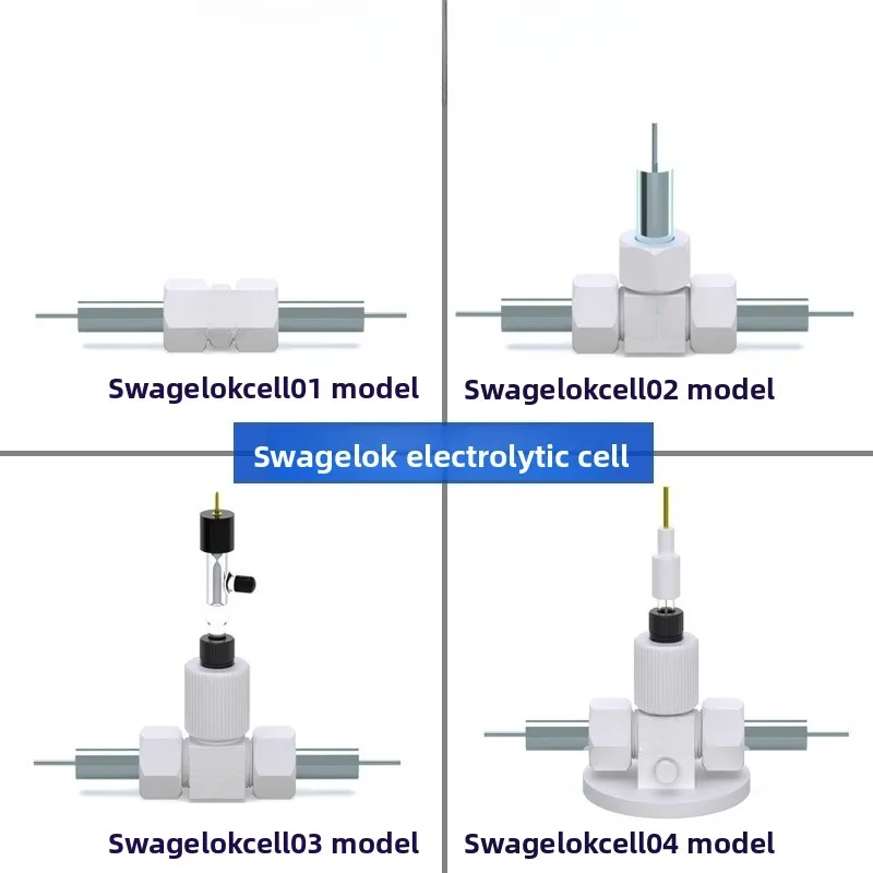 Swagelok Electrolytic Pool/Membrane Battery Simulation Three Electrode Sealed Steel Titanium Collection Fluid