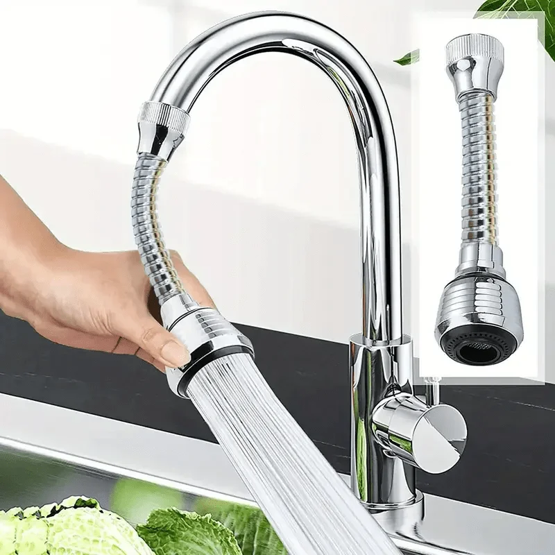

2PCS 360° Rotating Kitchen Faucet Pressurized Anti-Splash Extended Filter Foam Universal Faucet Head Sprayer for Kitchen