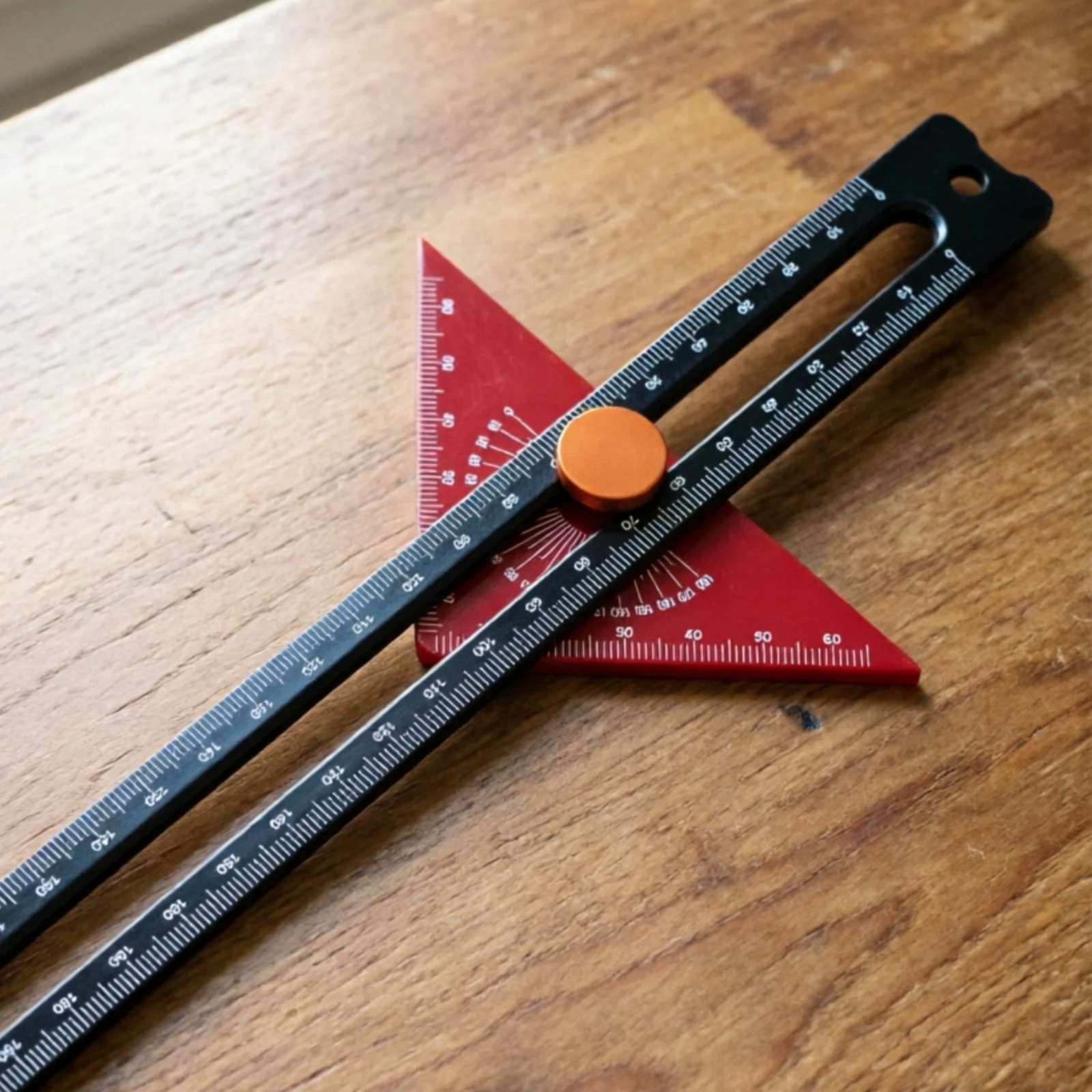 Adjustable Scribing Ruler Engraved Markings Triangular Marking Ruler Measuring Tool Precision Laser-Etched Scale - view 3