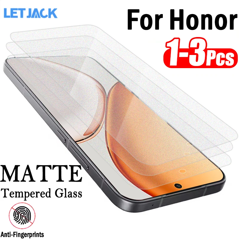 

1-3Piece Anti-Glare Matte Tempered Glass for Honor X70 X70i X60 X60i X50i+ X40 GT Screen Protector for Honor Magic8 7 4 Lite