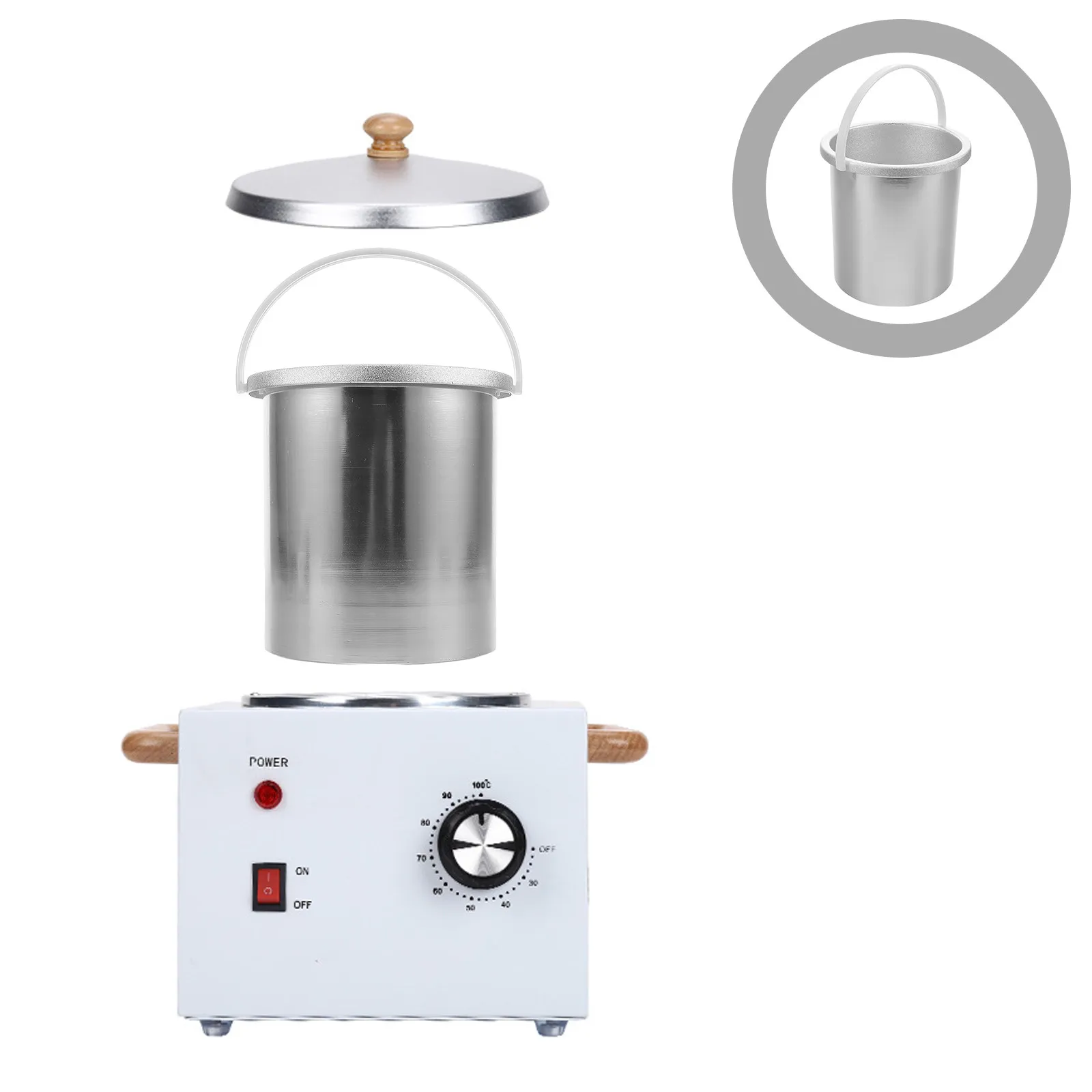 1l-高効率ワックス溶解ポット脱毛用プロフェッショナルワックスウォーマー交換容器安全で信頼性の高いアルミニウムインナー