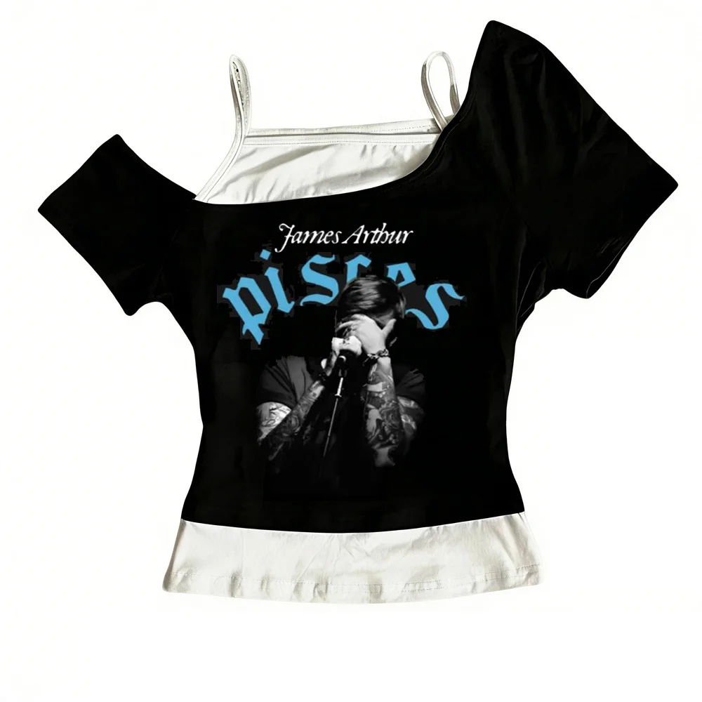 James Arthur top tees teen Gothic Retro Y2k Breathable hip hop aesthetic t-shirt Classic women hip hop Colorful 2000s aesthetic