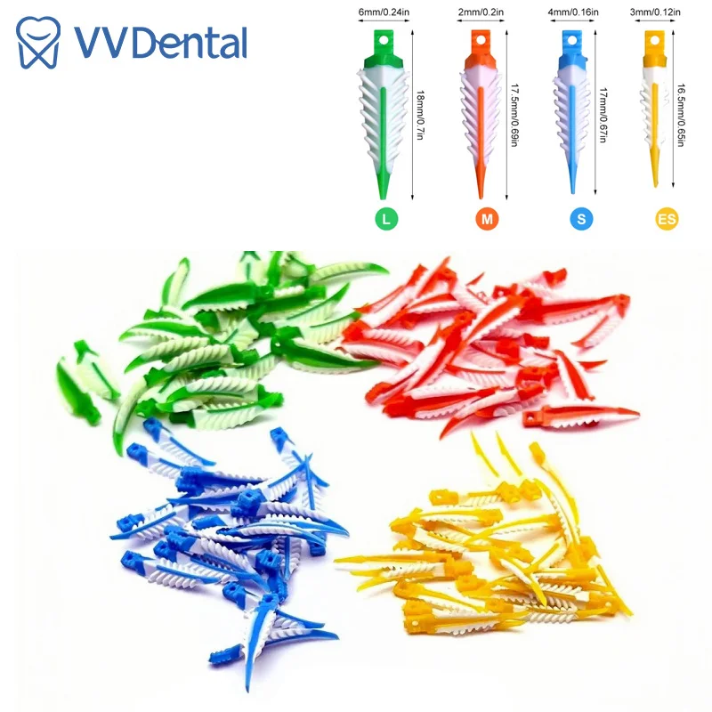 

40Pcs/100Pcs/box Dental Composite Wedges Kit Silicone Adaptive Interdental Wedges Dental Matrix Autoclavable Silicone Material